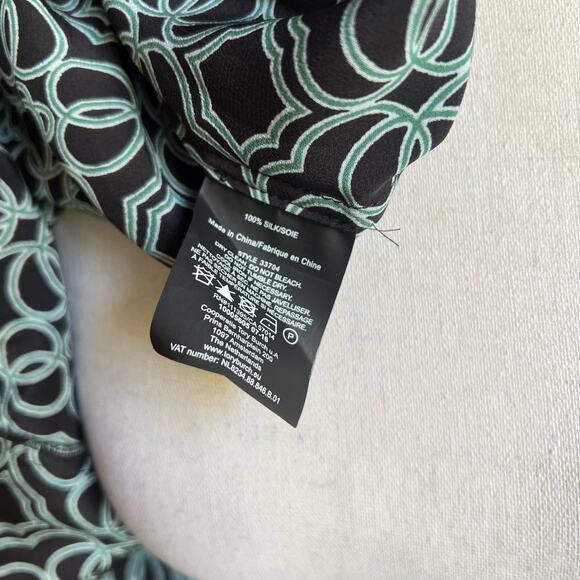 Tory Burch Massey Silk  Mini Dress Tunic Abstract Women's Size 0 XS Blue Green - Picture 9 of 10